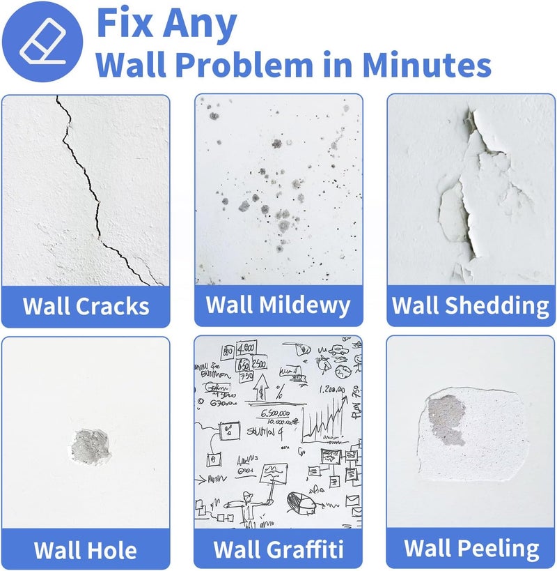 YKF Drywall Patch Repair Kit, 18 Oz Spackle Wall Repair Paste with Scraper, Easy Wall Hole & Crack Mending, Quick Drying, Paintable, Strong Adhesion, Long Lasting Fix for Drywall Plaster Wood - Image 4